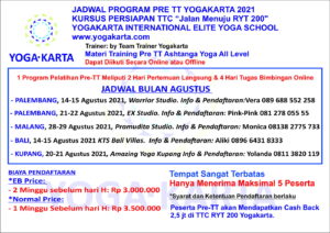 Jadwal Pelatihan Pre TT Yogakarta Agustus