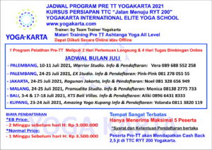 Jadwal Pelatihan Pre TT Yogakarta Juli